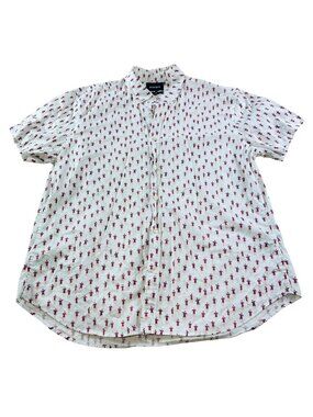 Bonobos Mens Sz XL Slim Fit Novelty Print Short-Sleeve Button-Down Shirt